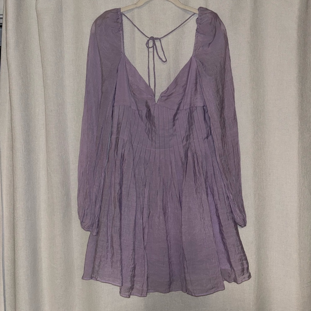 Astr Lavender Long Sleeve Dress
